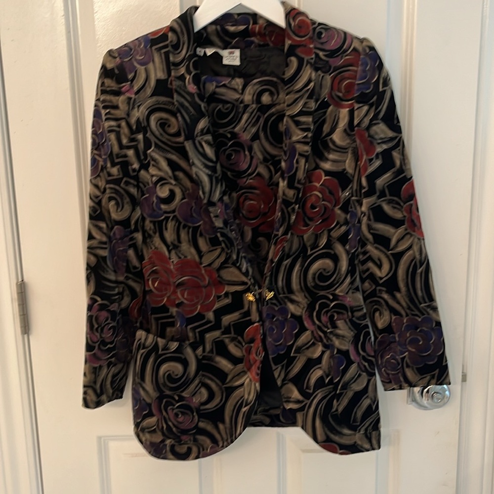 Ungaro Womens Velvet Floral 2 Piece Skirt